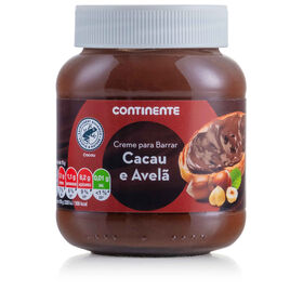 Creme Para Barrar Cacau E Avelã Continente 400 gr