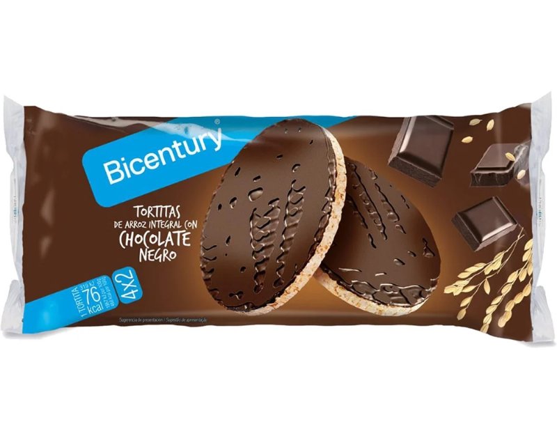 Tortitas Bicentury Arroz Chocolate Negro 130 g