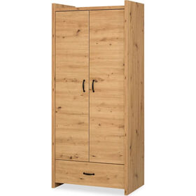 Roupeiro 2 Portas E 1 Gaveta 83X50X190Cm Carvalho Amélia Twinko