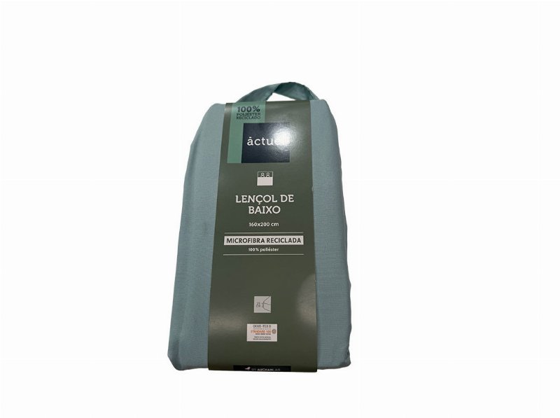 Lençol De Baixo Azul Actuel Poli Rec 160X200Cm