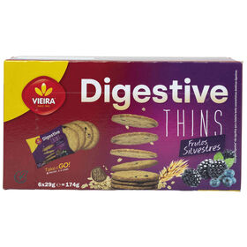 Bolachas Digestivas Thins De Frutos Silvestres Vieira 174 gr (6 Un)
