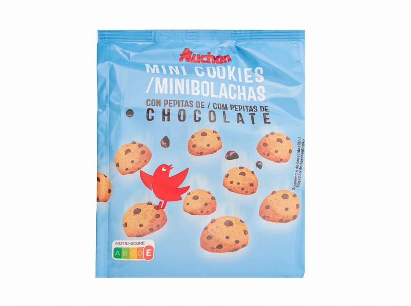 Mini Cookies Auchan Com Pepitas De Chocolate 150 g