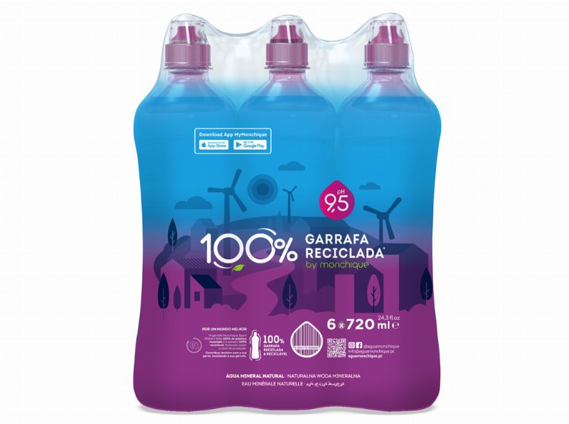 Água Mineral Natural Monchique Sport 100% Rec 6X0.72 l (Sdr)