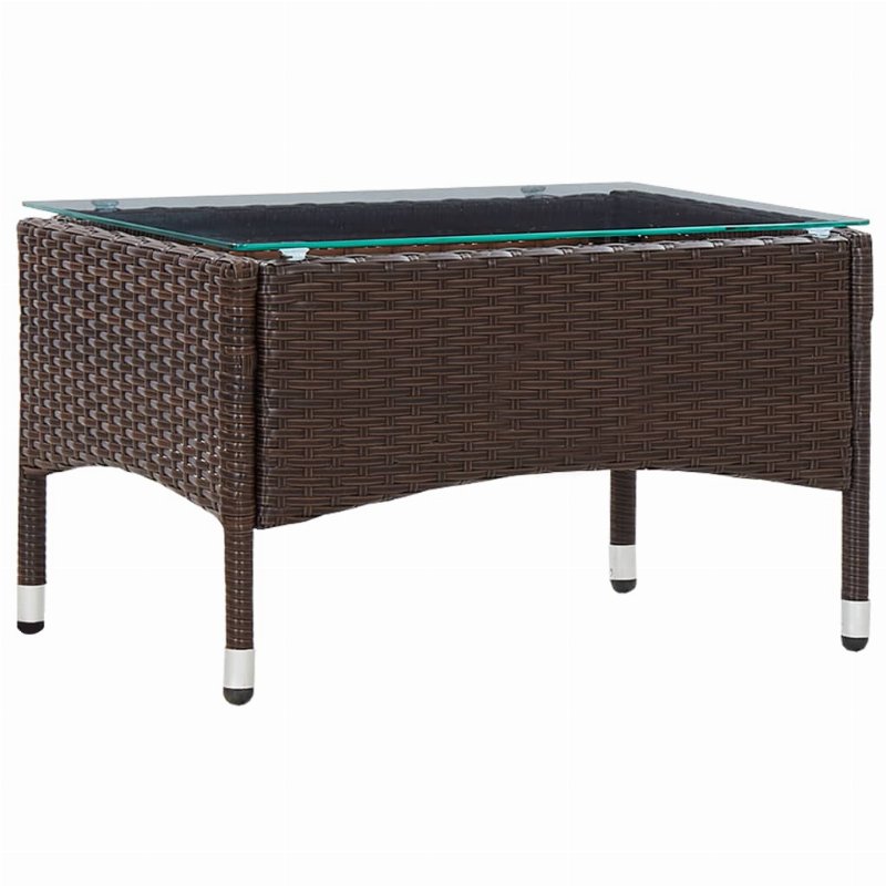 Hkh Mesa De Centro 60X40X36 Cm Vime Pe Castanho - Marrom