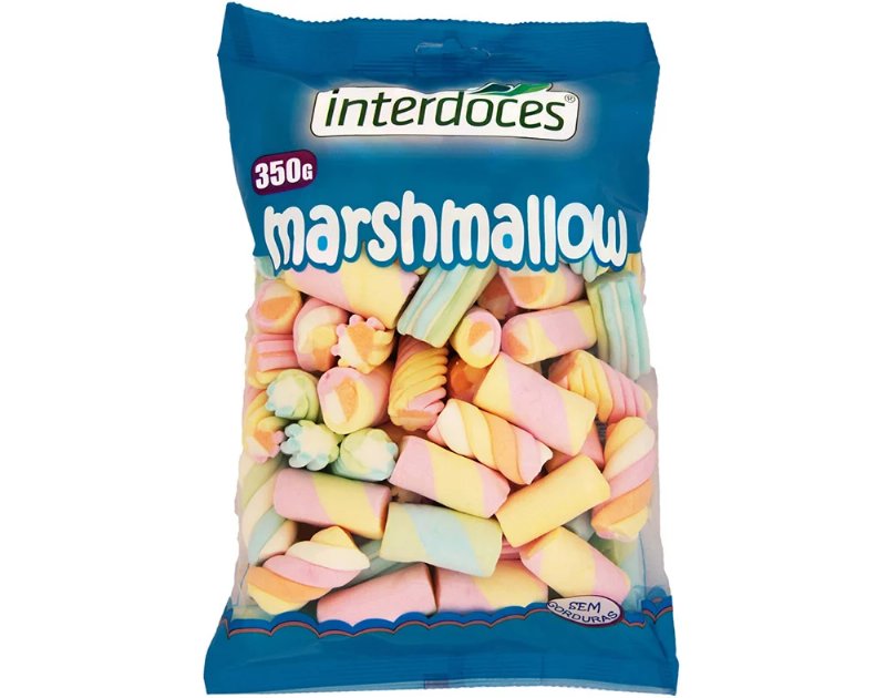 Gomas Interdoces Marshmallows Sortido 350 g