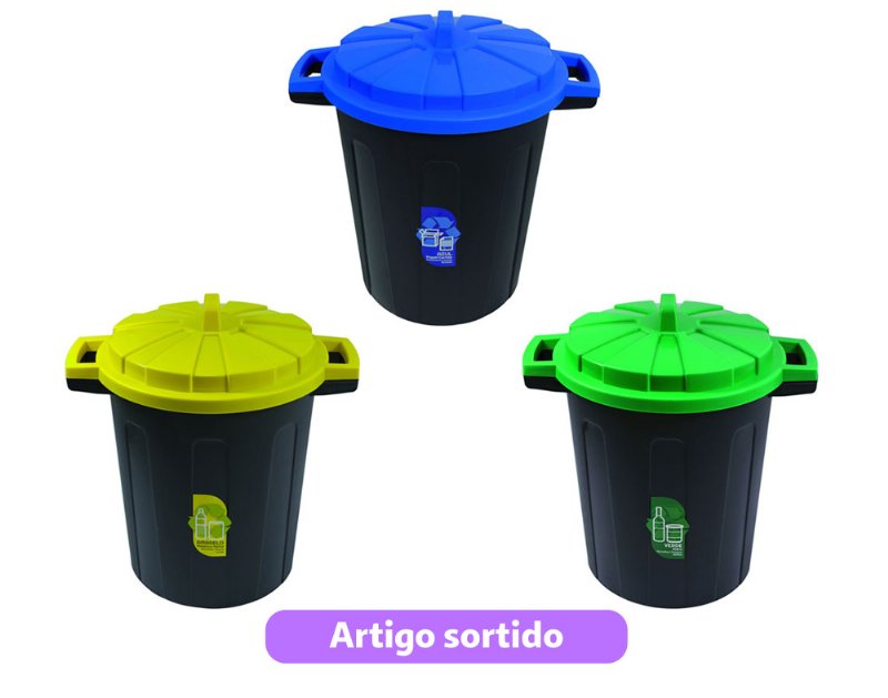 Balde Lixo Ecoponto 25 l 43X43X24Cm Cores Sortidas