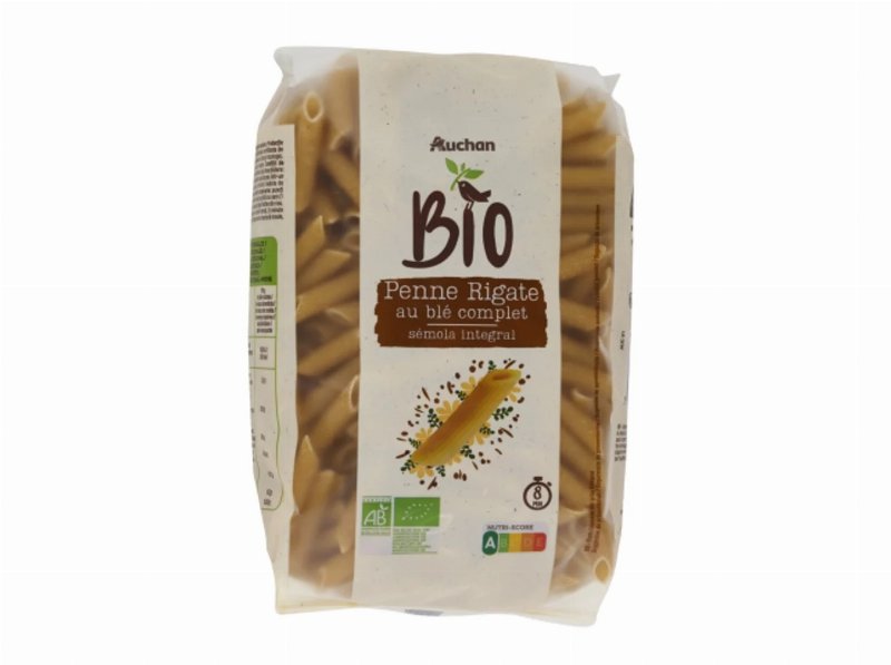 Massa Penne Rigate Auchan Bio Integral 500 g