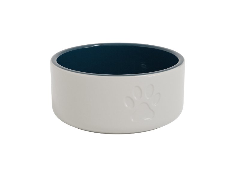 Comedouro Para Cão Pepe Ted Navy Cerâmica 16Cm