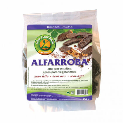 Bolachas Integrais De Alfarroba Cem Porcento 0.25Kg