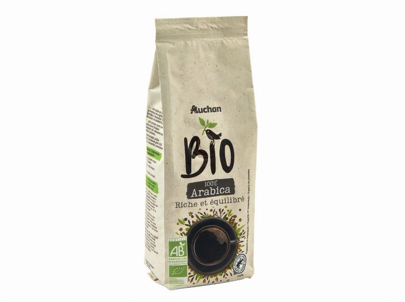 Café Moído Auchan Bio Arábica 100% Intensidade 8 250 g