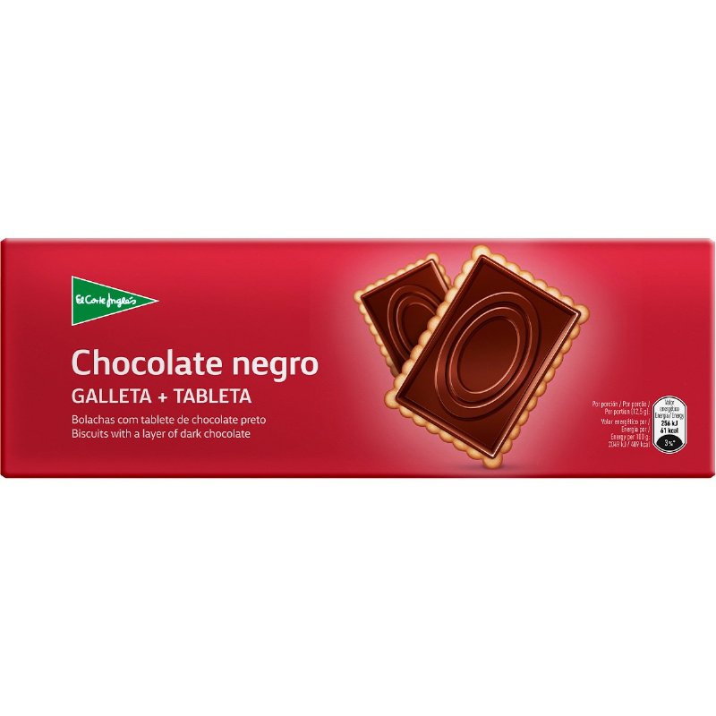 Bolachas Cobertas Com Chocolate Preto 150 g