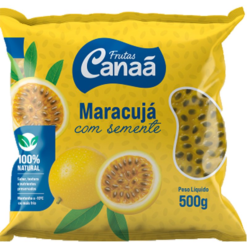 Polpa De Fruta Maracujá Com Sementes 500 ml