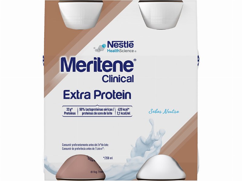 Suplemento Meritene Extra Protein Neutro 4X200 ml