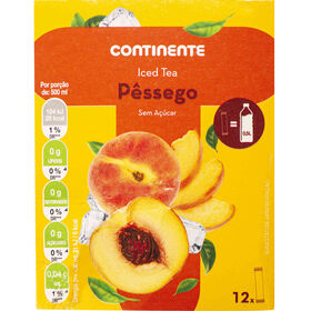 Refresco Em Pó Ice Tea Pêssego Continente 12 X 3 gr