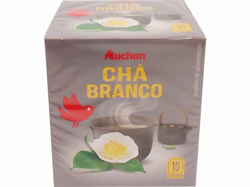 Chá Auchan Branco Com Aroma De Baunilha 10 Saquetas