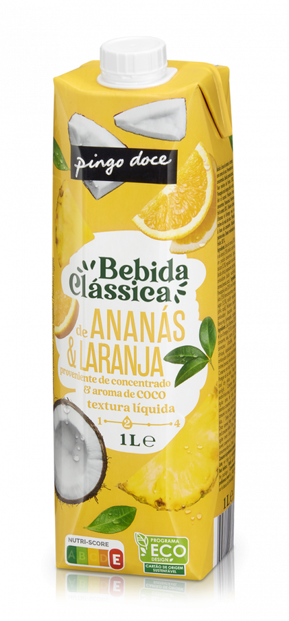 Néctar De Ananás, Laranja E Coco Pingo Doce 1L