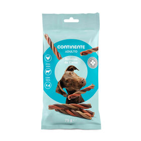 Snack Para Cão Adulto Rolinhos Aves, Borrego E Vaca Continente 75 g (4 Un)