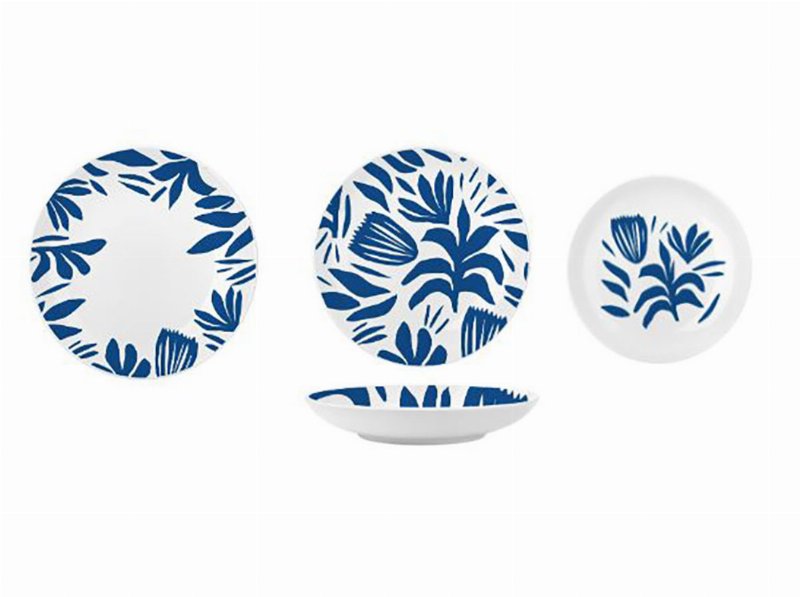 Serviço 18 Peças Actuel Porcelana Azul