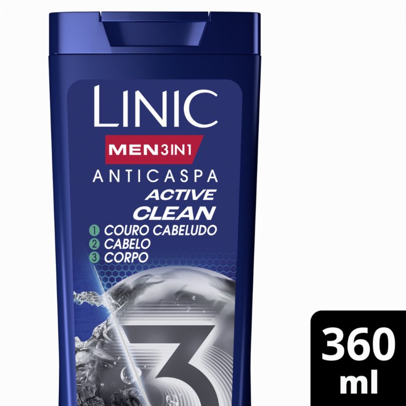 Champô Activeclean 3 Em 1 Linic 0.36Un