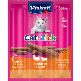 Snack Para Gato Adulto Catstick Peru E Cordeiro Vitakraft 18 g