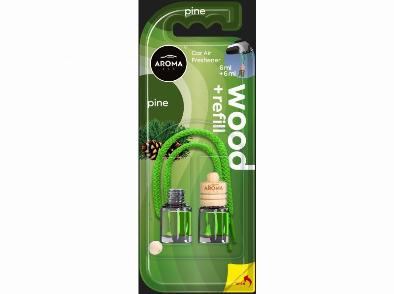 Ambientador Auto Aroma Car Wood Double Fresh Pine