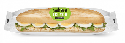 Baguete Com Pasta De Delícias Do Mar E Ovo Comida Fresca 0.2Kg