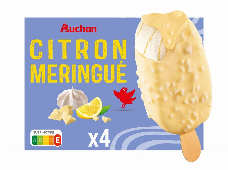 Gelado Palito Auchan Limão Merengue 4X100 ml