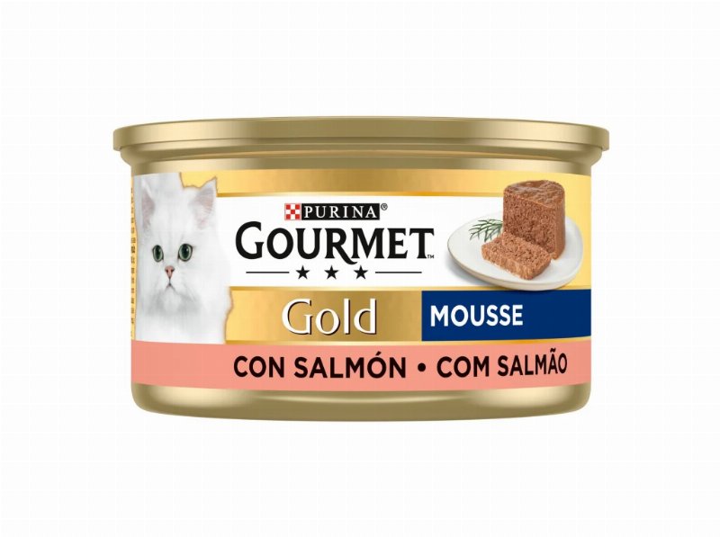 Comida Húmida Para Gato Gourmet Gold Mousse Com Salmão 85 g