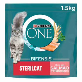 Ração Para Gato Adulto Esterilizado Salmão Purina One 1,5 kg