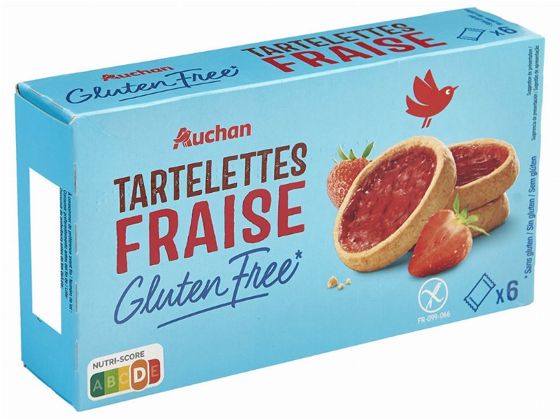 Tartelete Auchan Sem Glúten Morango 130 g