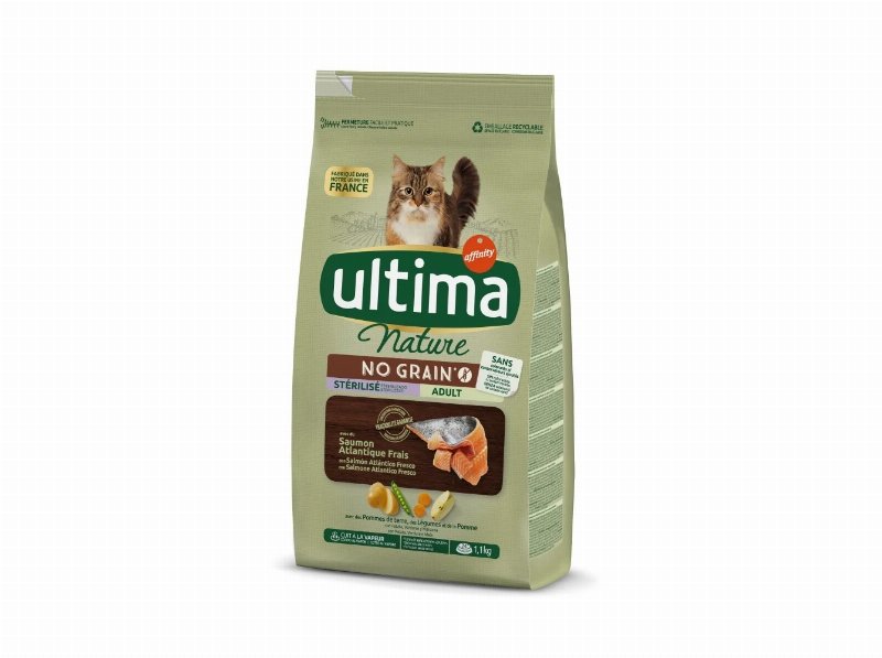 Ração Gato Ultima Nature No Grain Salmão 1.10 kg