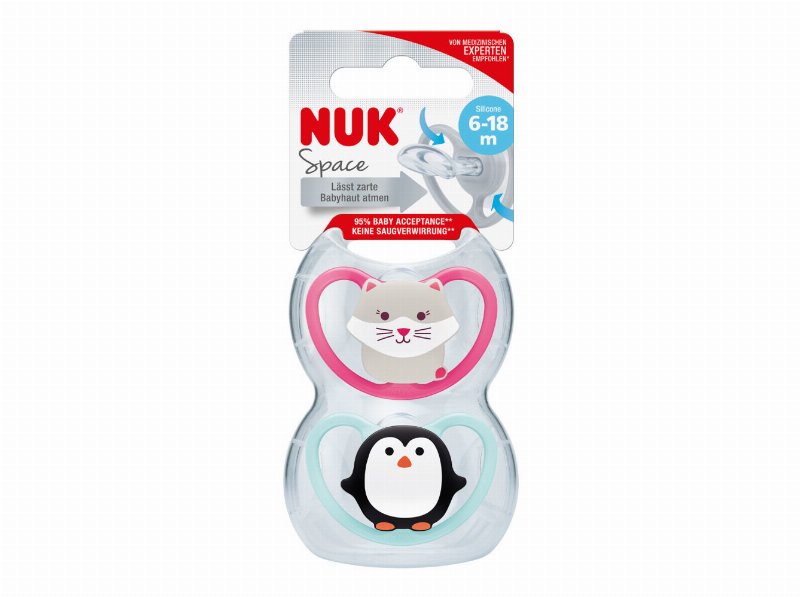 Chupeta Nuk Space Silicone 6-18Meses 2Un