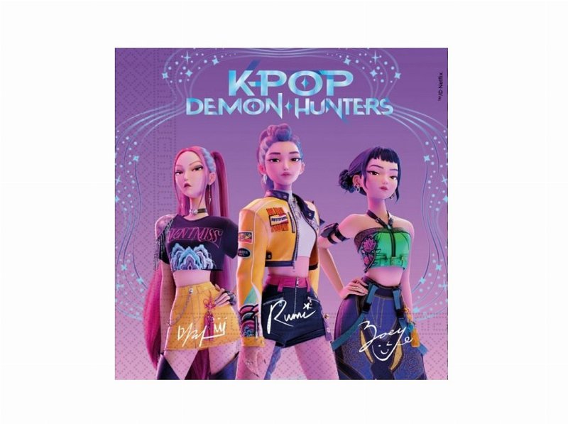 Guardanapos Folha Dupla K-Pop Demon Hunters 33X33Cm 20 Unidades