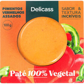 Patê Vegetal De Pimentos Vermelhos Assados Delicass 100 gr