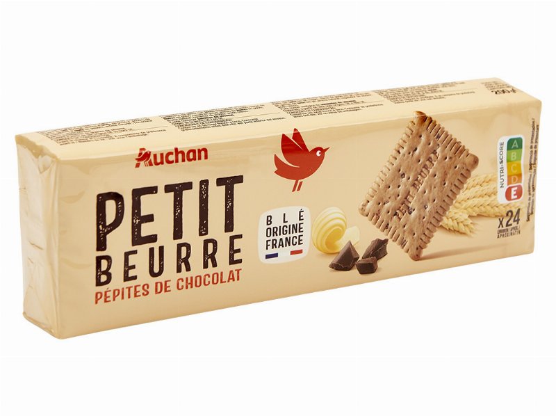 Bolacha Auchan Petit Beurre Com Pepitas De Chocolate 200 g