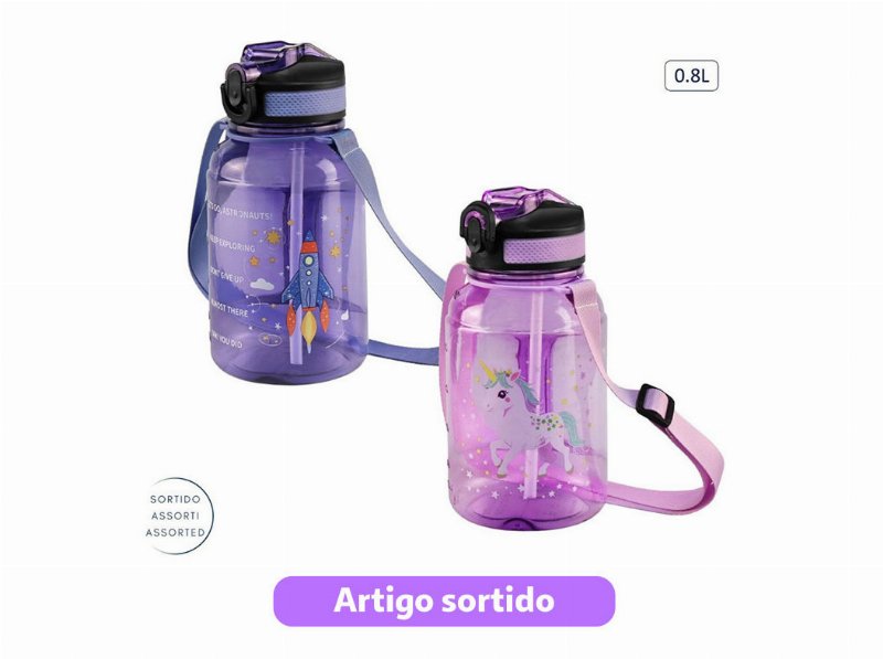 Garrafa De Água Anilar Plástico 0.8 l Modelos Sortidos