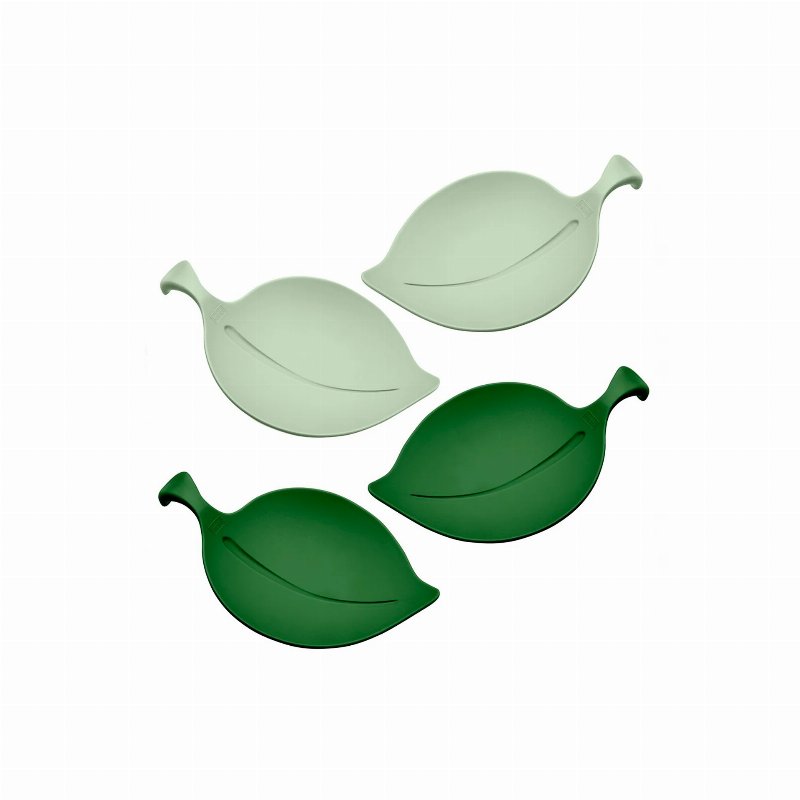 Koziol Conjunto 4 Taças Multi-Usos Em Forma De Folha Verde Leaf-On
