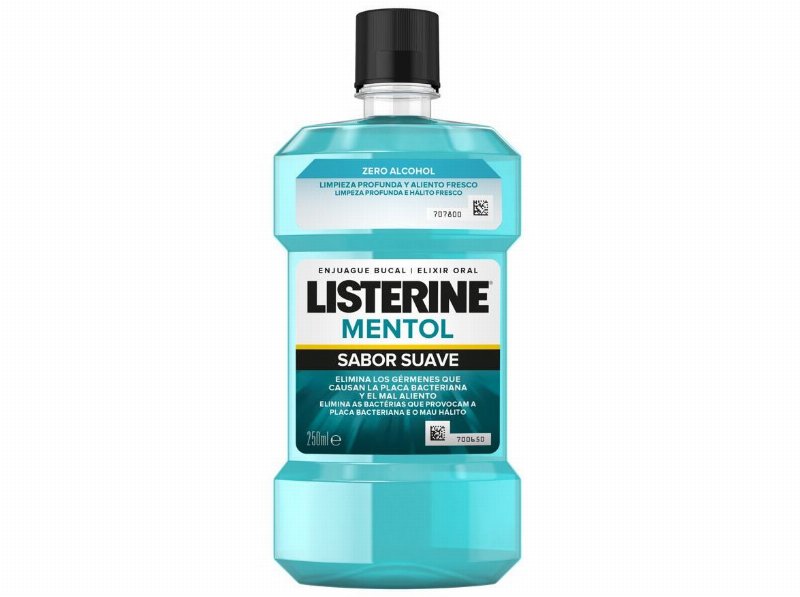 Elixir Listerine Mentol Suave 250 ml