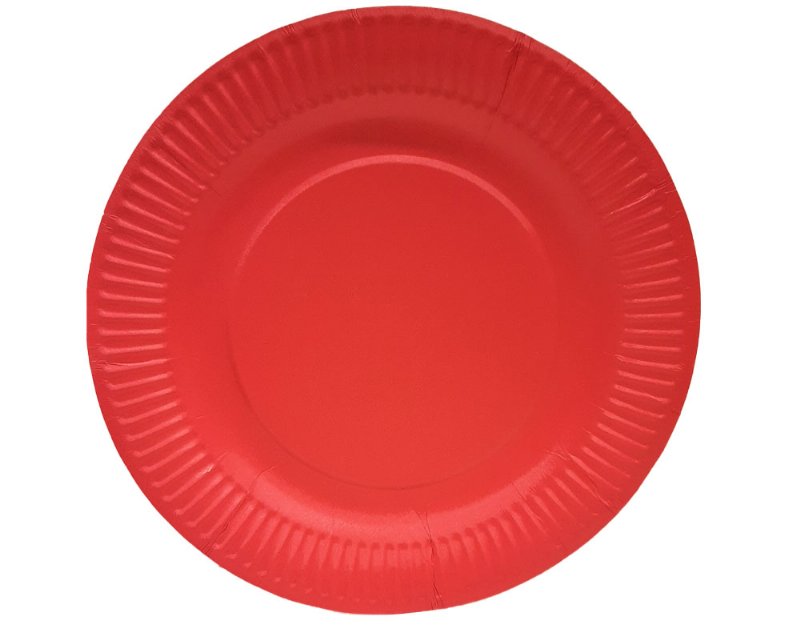 Prato Cartão Actuel Vermelho 18Cm Pack 10 Unidades
