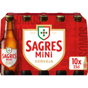 Cerveja Com Álcool Sagres Mini 10 X 25 cl