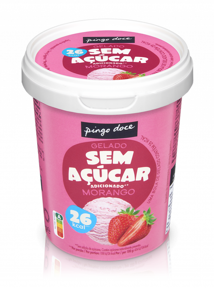 Gelado De Morango Sem Açúcar Pingo Doce 0.5L