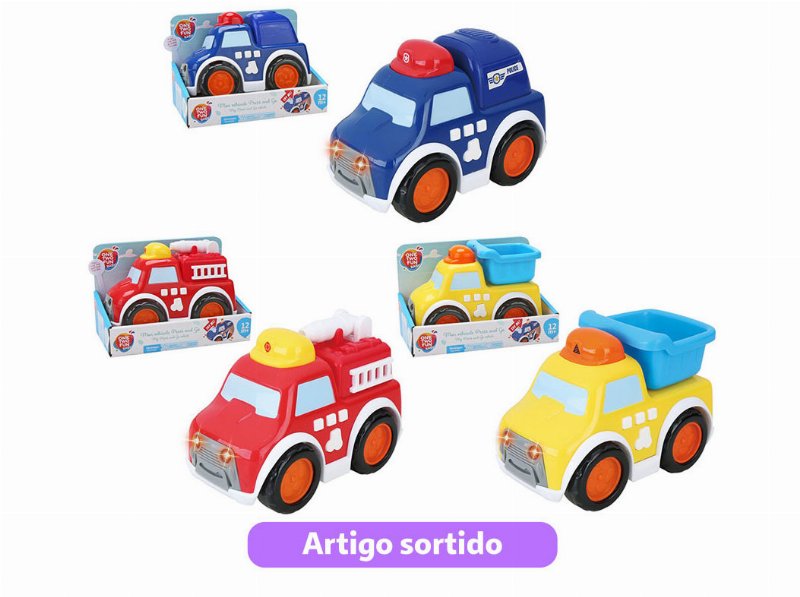 Veículo Press&Go One Two Fun Com Luz E Som Modelos Sortidos