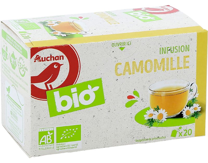 Infusão Auchan Bio Camomila 20 Saquetas 18 g