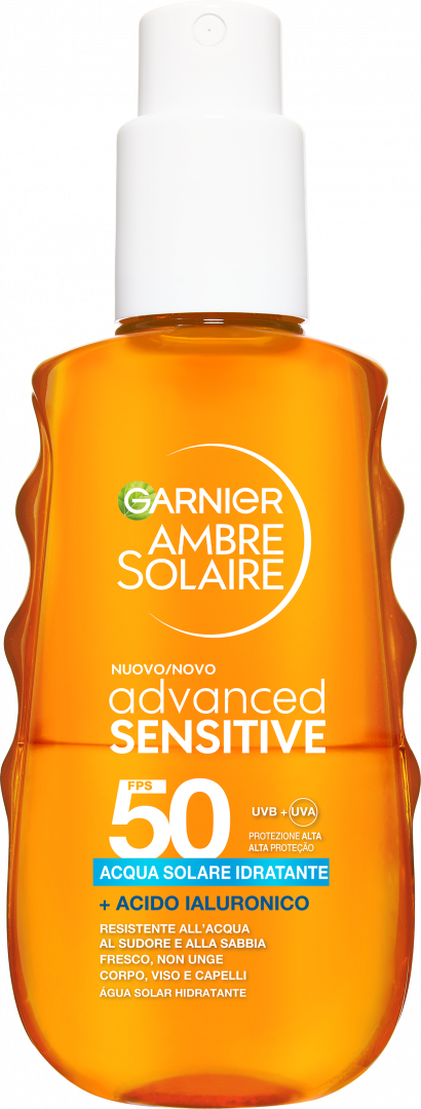 Protetor Solar Em Água Spray Sensitive Advanced Fps50 Ambre Solaire 0.05L