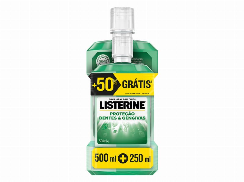Elixir Listerine Dentes E Gengivas 500 ml Mais 250 ml