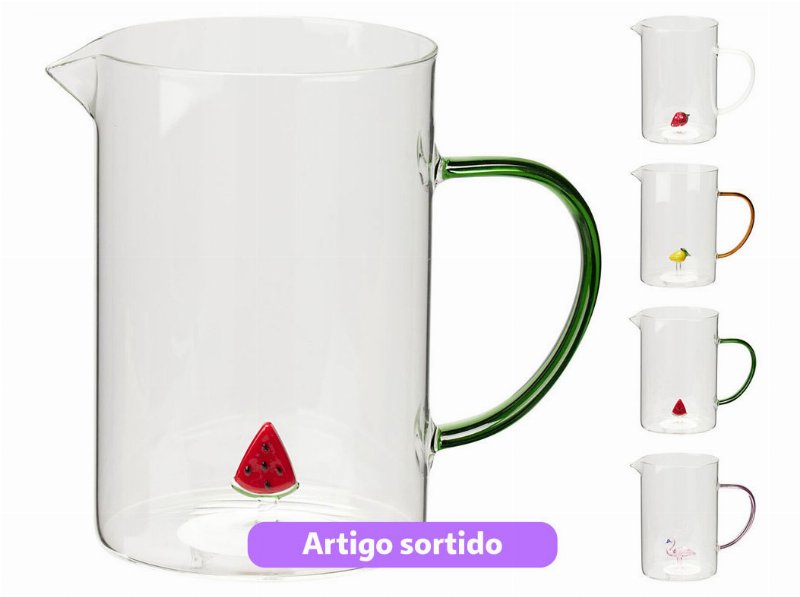 Jarro Decorado Vidro 1600 ml Modelos Sortidos