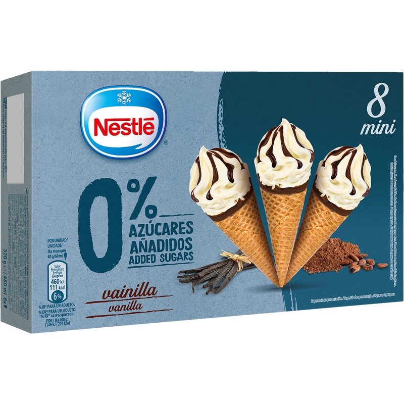 Mini Corneto Baunilha 0% Açúcares 480 ml