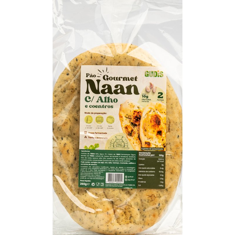 Pão Naan Alho E Coentros Gourmet 260 g