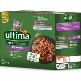 Comida Húmida Para Gato Esterilizado Frango E Peru Affinity Ultima 8 X 85 g