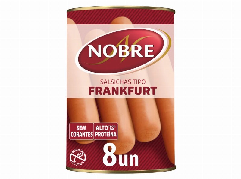 Salsichas Nobre Lata 8 Uni 350(200)G